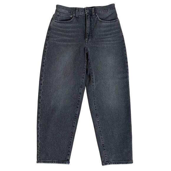 NWT Madewell Balloon Denim Jeans in Brunswick Wash (Washed Black) 27 - Picture 1 of 4